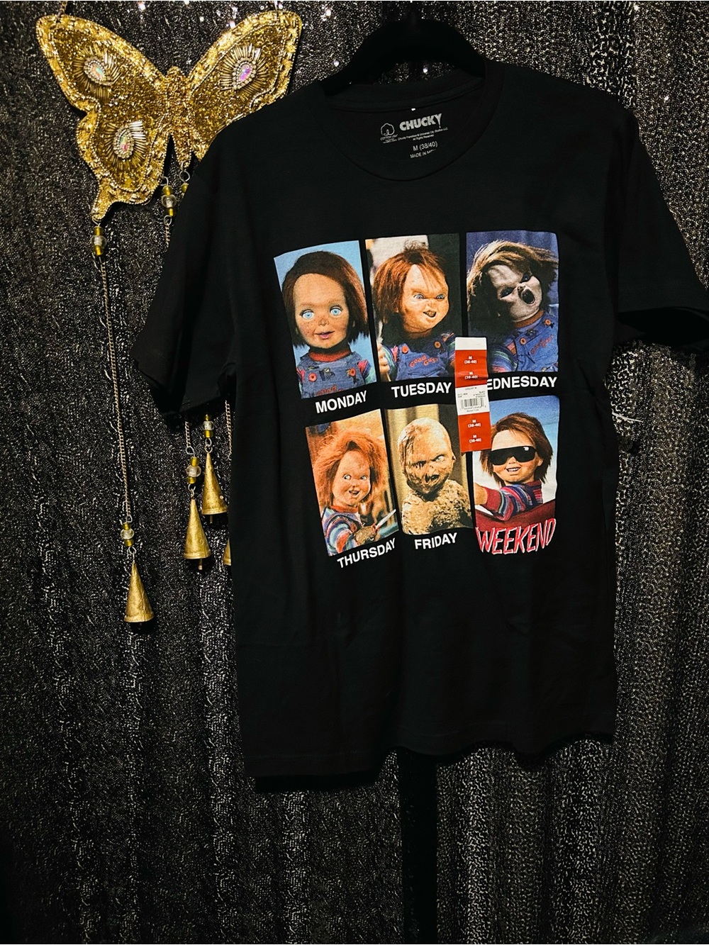 Chucky Horror Movie Graphic T-Shirt – Size Medium